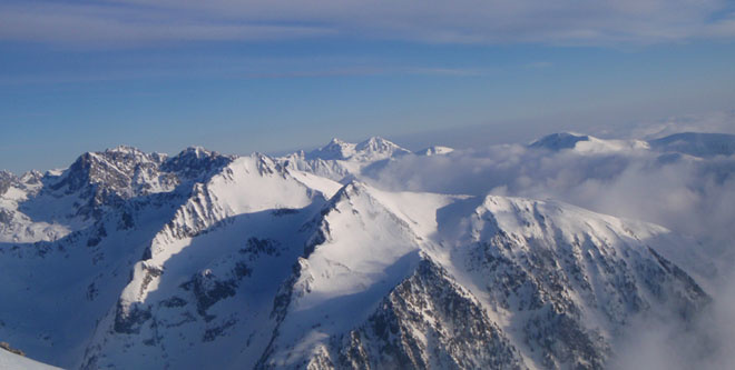 Winter mountain climbing